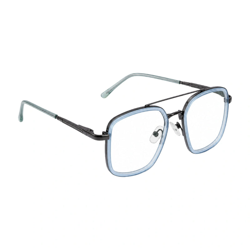 OS Slomga 31001 – Square Double Bridge Eyeglasses | Acetate & Metal Prescription Frames-zoom-