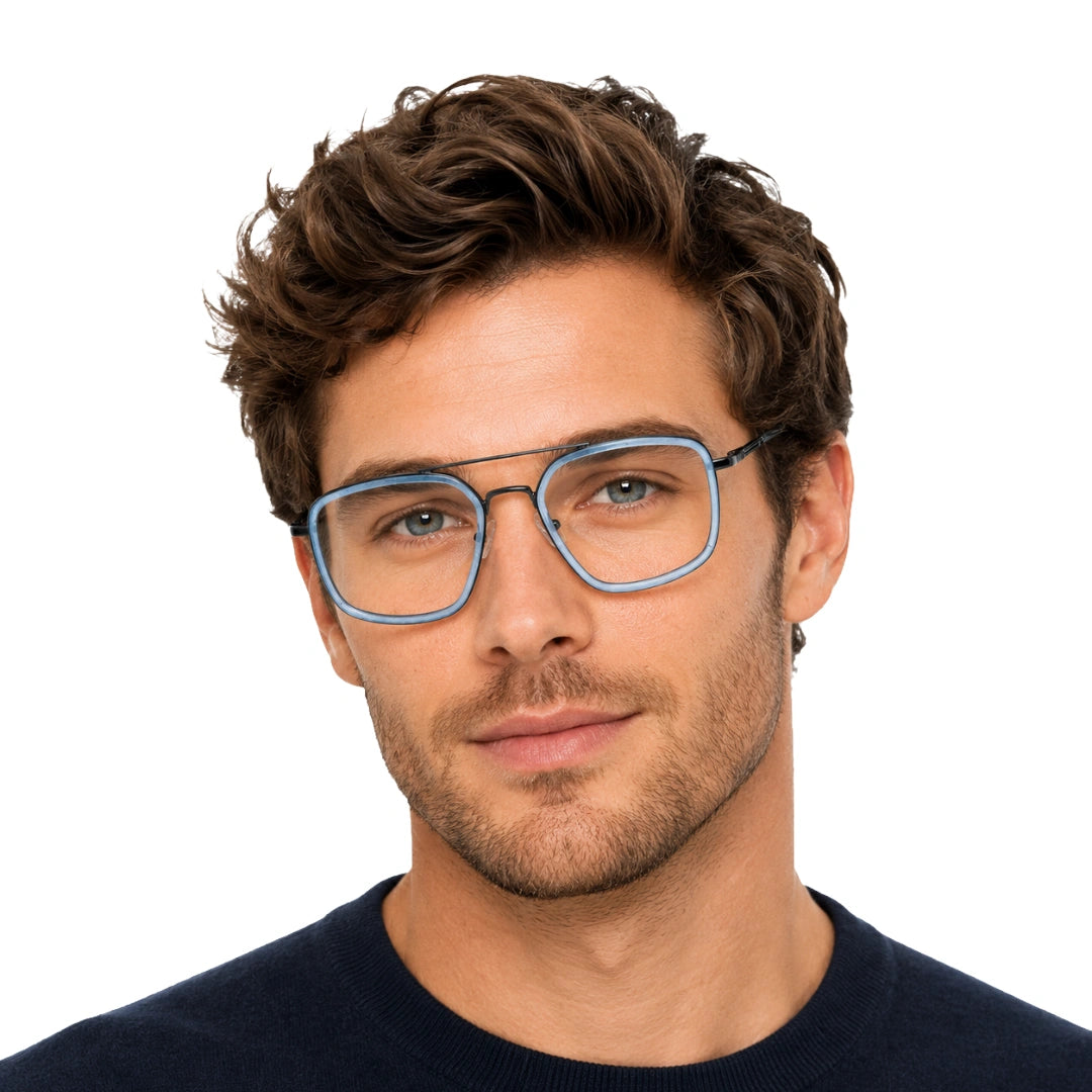 OS Slomga 31001 – Square Double Bridge Eyeglasses | Acetate & Metal Prescription Frames-zoom-60