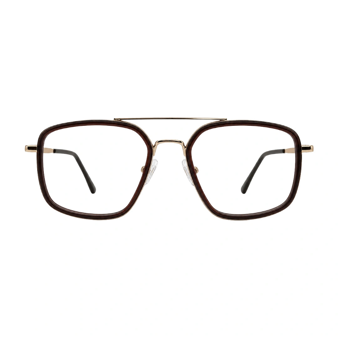 OS Slomga 31001 – Square Double Bridge Eyeglasses | Acetate & Metal Prescription Frames