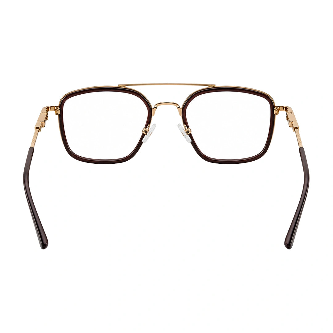 OS Slomga 31001 – Square Double Bridge Eyeglasses | Acetate & Metal Prescription Frames-4