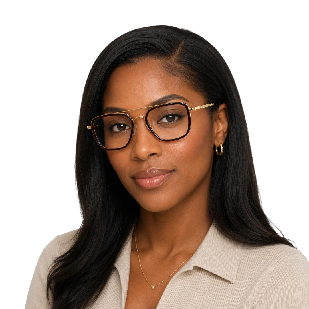 OS Slomga 31001 – Square Double Bridge Eyeglasses | Acetate & Metal Prescription Frames-zoom-8
