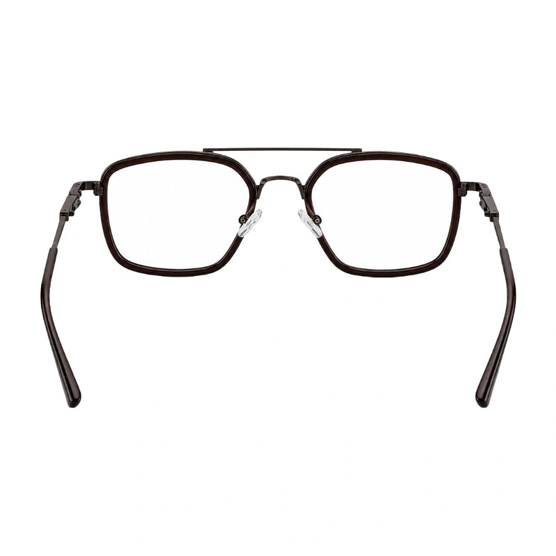 OS Slomga 31001 – Square Double Bridge Eyeglasses | Acetate & Metal Prescription Frames-zoom-