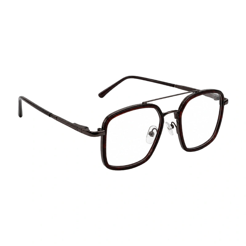 OS Slomga 31001 – Square Double Bridge Eyeglasses | Acetate & Metal Prescription Frames-zoom-
