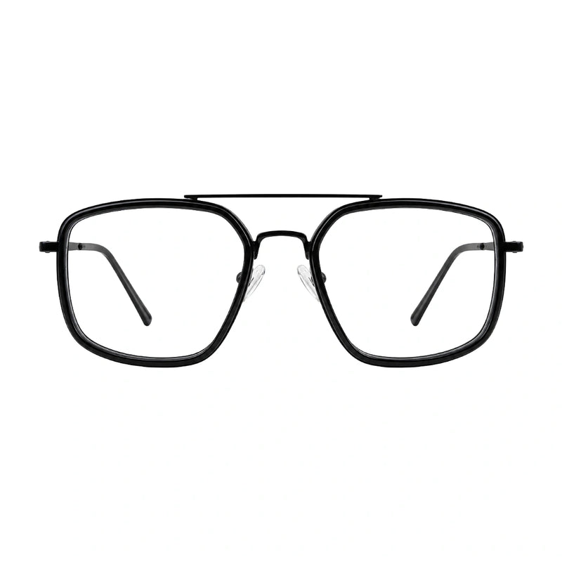 OS Slomga 31001 – Square Double Bridge Eyeglasses | Acetate & Metal Prescription Frames-zoom-