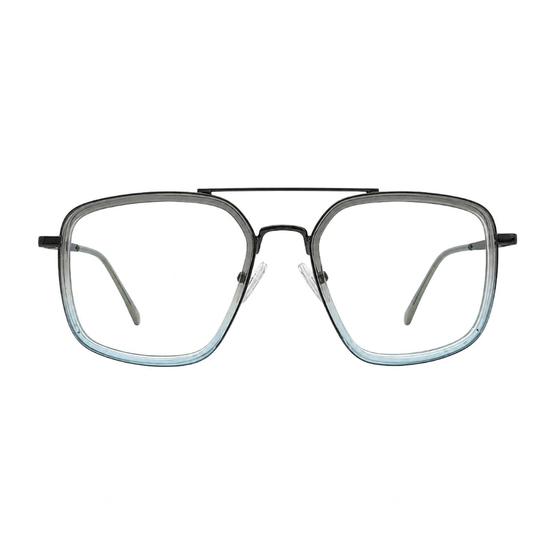 OS Slomga 31001 – Square Double Bridge Eyeglasses | Acetate & Metal Prescription Frames-zoom-