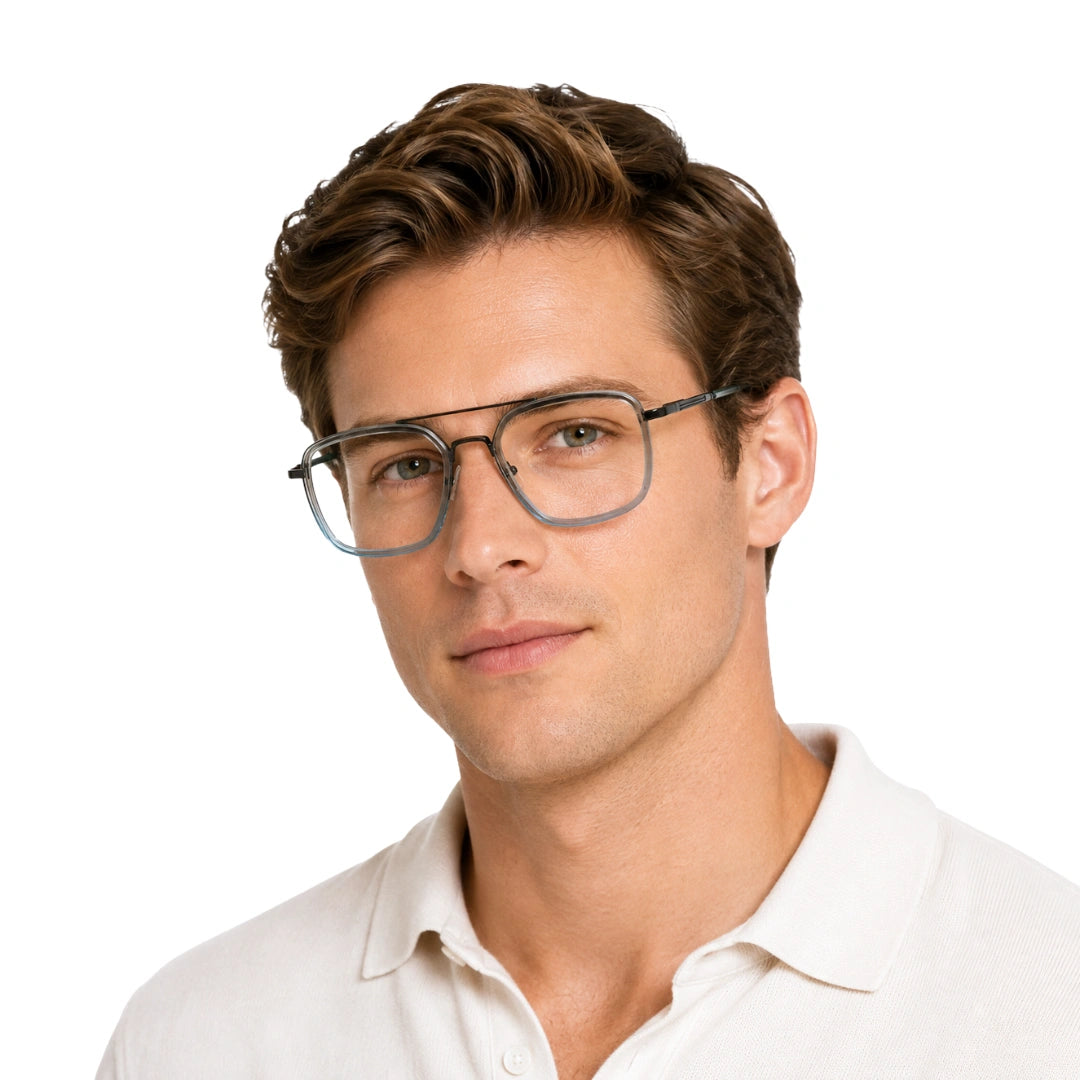 OS Slomga 31001 – Square Double Bridge Eyeglasses | Acetate & Metal Prescription Frames-zoom-16