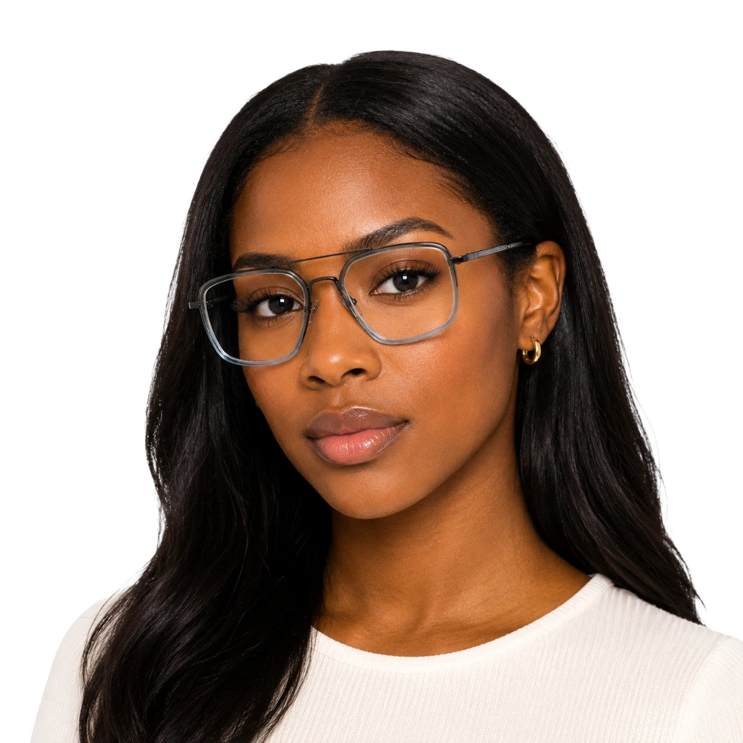 OS Slomga 31001 – Square Double Bridge Eyeglasses | Acetate & Metal Prescription Frames-zoom-17