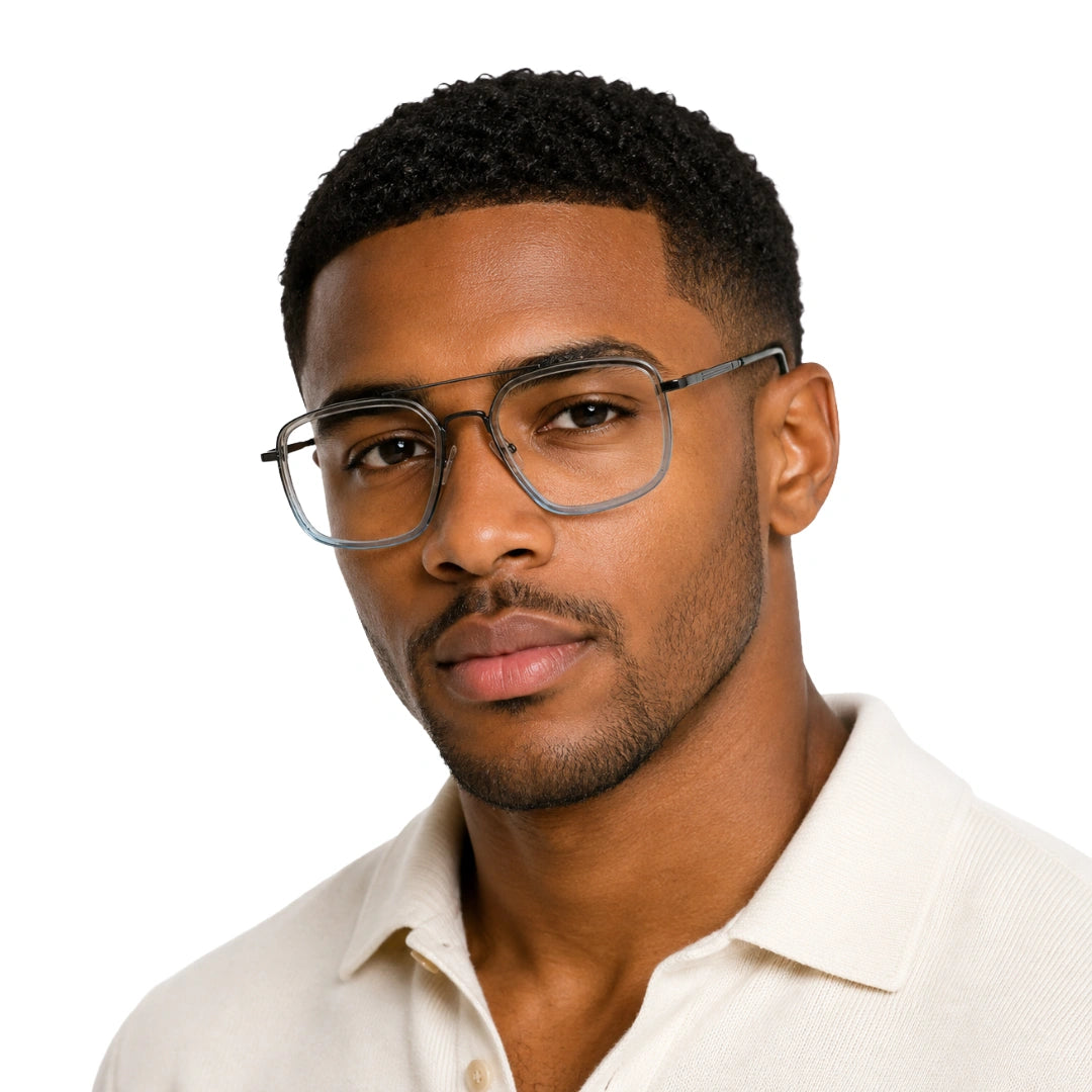 OS Slomga 31001 – Square Double Bridge Eyeglasses | Acetate & Metal Prescription Frames-zoom-18
