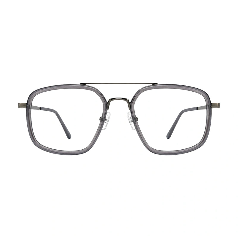 OS Slomga 31001 – Square Double Bridge Eyeglasses | Acetate & Metal Prescription Frames-zoom-