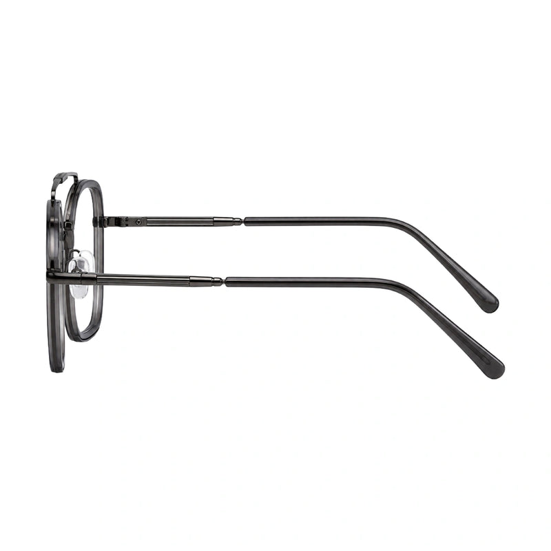 OS Slomga 31001 – Square Double Bridge Eyeglasses | Acetate & Metal Prescription Frames-zoom-