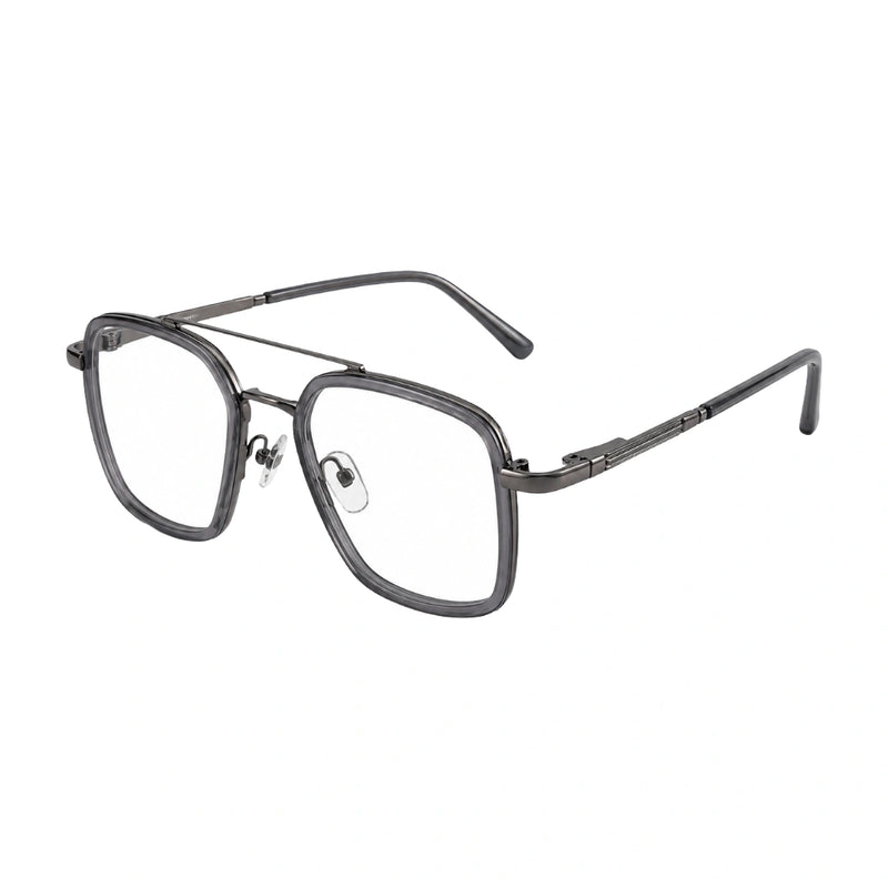 OS Slomga 31001 – Square Double Bridge Eyeglasses | Acetate & Metal Prescription Frames-zoom-