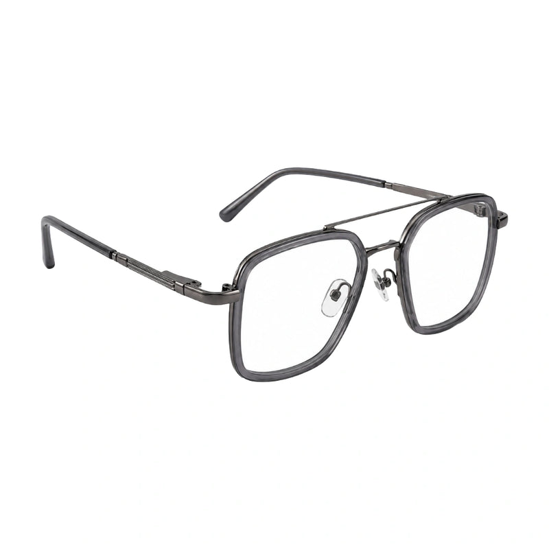 OS Slomga 31001 – Square Double Bridge Eyeglasses | Acetate & Metal Prescription Frames-zoom-