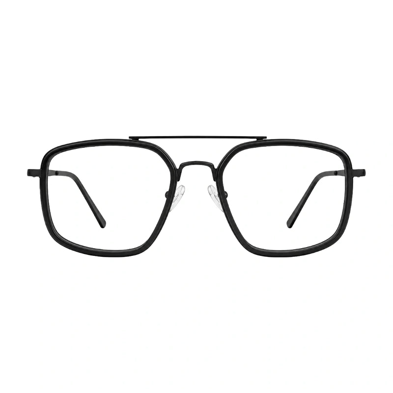 OS Slomga 31001 – Square Double Bridge Eyeglasses | Acetate & Metal Prescription Frames-zoom-