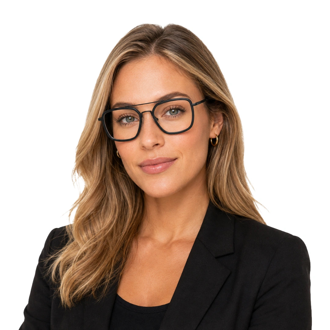 OS Slomga 31001 – Square Double Bridge Eyeglasses | Acetate & Metal Prescription Frames-zoom-51