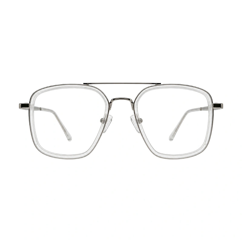 OS Slomga 31001 – Square Double Bridge Eyeglasses | Acetate & Metal Prescription Frames-zoom-