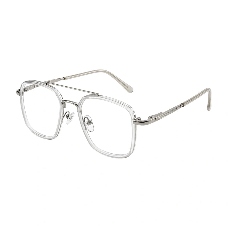 OS Slomga 31001 – Square Double Bridge Eyeglasses | Acetate & Metal Prescription Frames-zoom-