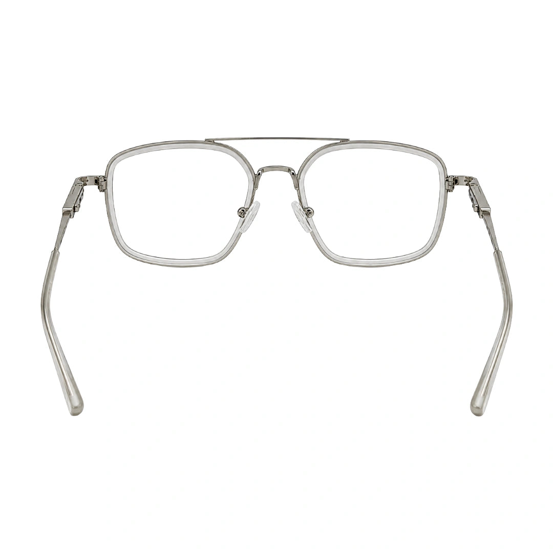 OS Slomga 31001 – Square Double Bridge Eyeglasses | Acetate & Metal Prescription Frames-zoom-31