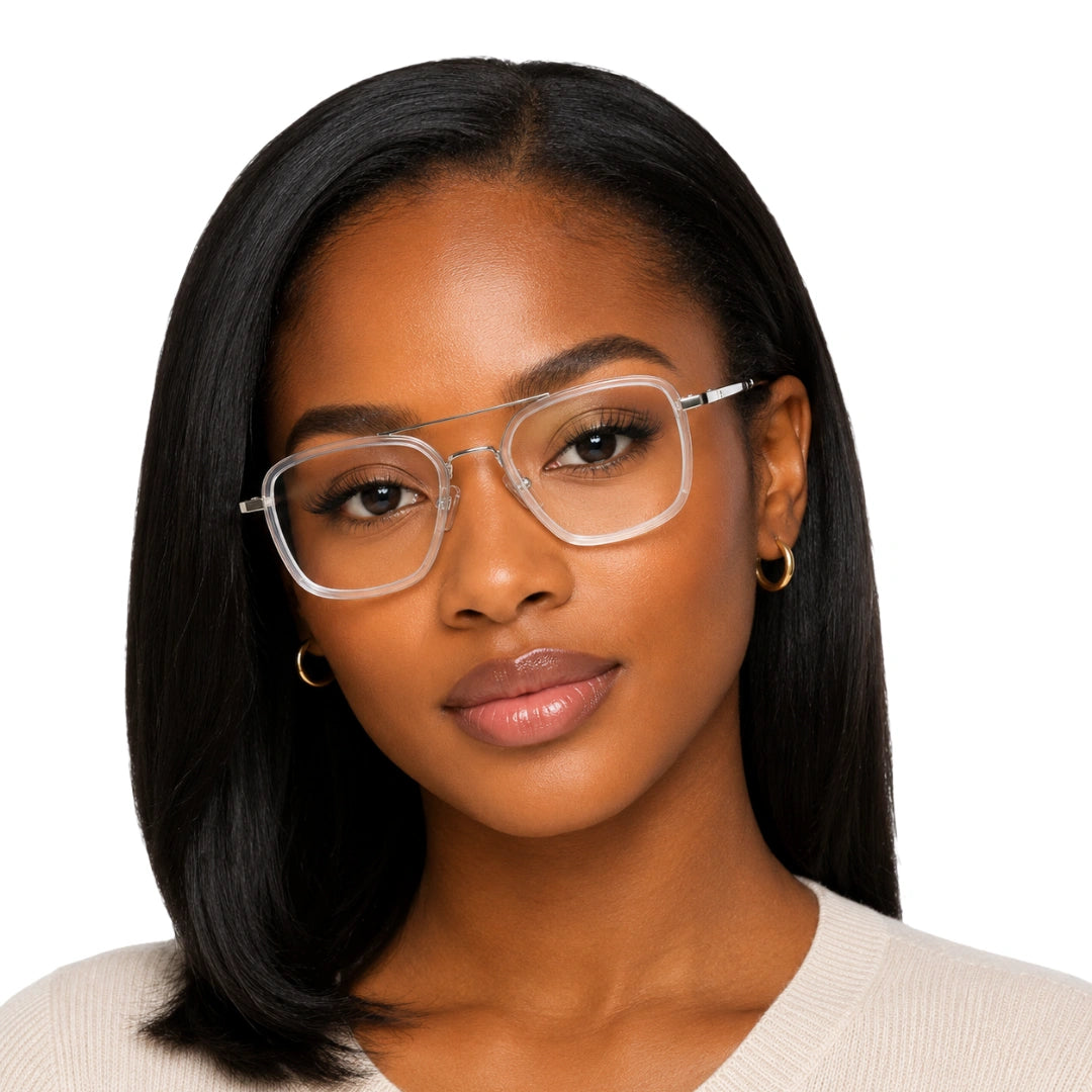 OS Slomga 31001 – Square Double Bridge Eyeglasses | Acetate & Metal Prescription Frames-zoom-35