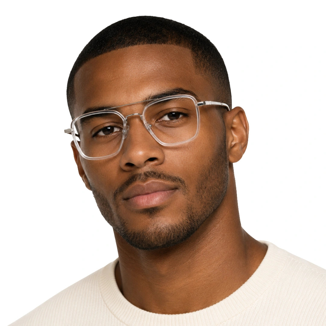 OS Slomga 31001 – Square Double Bridge Eyeglasses | Acetate & Metal Prescription Frames-zoom-36