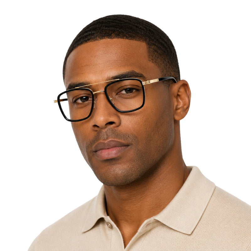 OS Slomga 31002 – Square Double Bridge Eyeglasses | Prescription Frames-zoom-