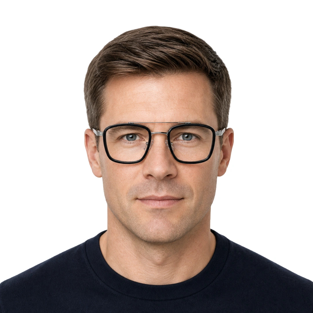 OS Slomga 31002 – Square Double Bridge Eyeglasses | Prescription Frames-zoom-70
