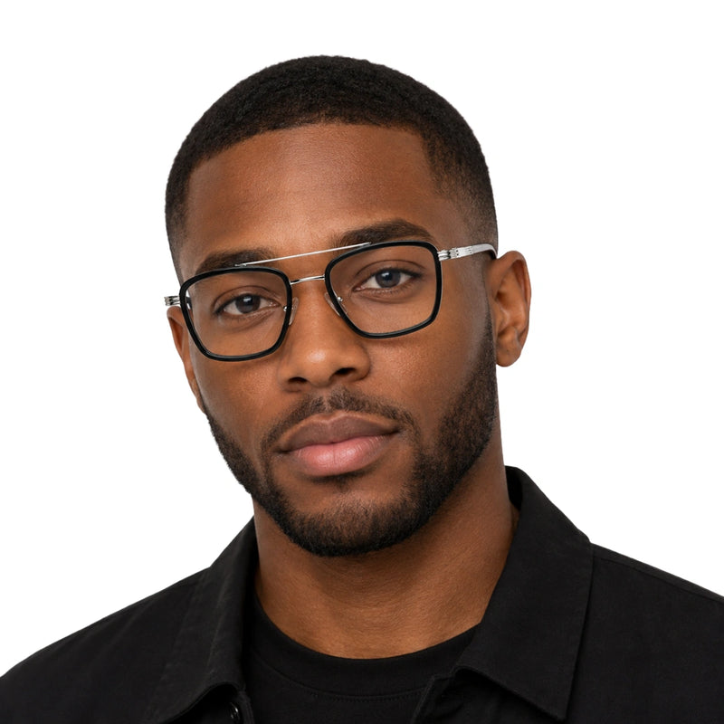 OS Slomga 31002 – Square Double Bridge Eyeglasses | Prescription Frames-zoom-