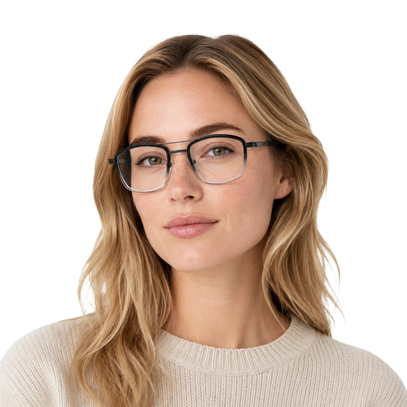 OS Slomga 31002 – Square Double Bridge Eyeglasses | Prescription Frames-zoom-