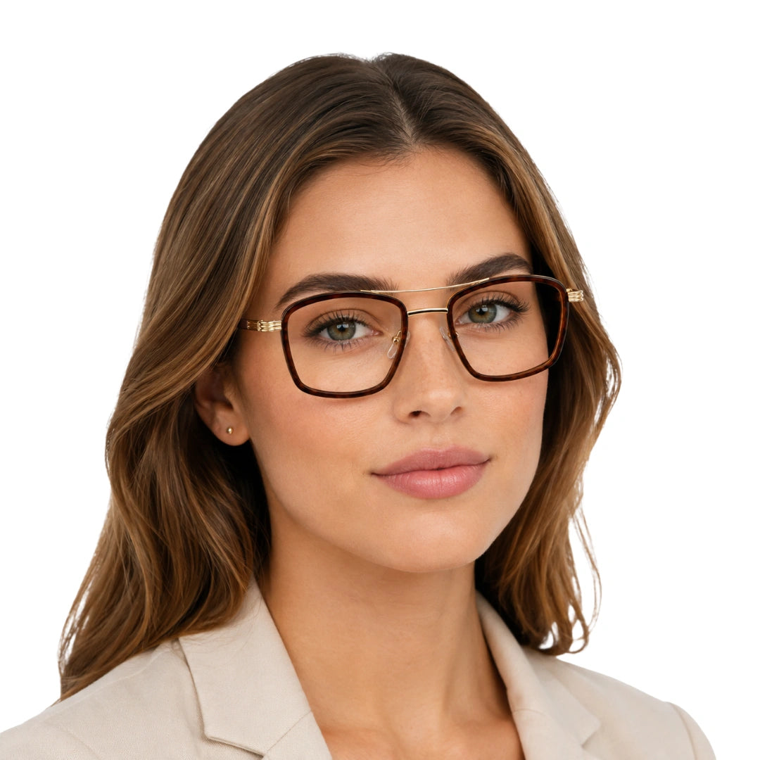 OS Slomga 31002 – Square Double Bridge Eyeglasses | Prescription Frames-zoom-6