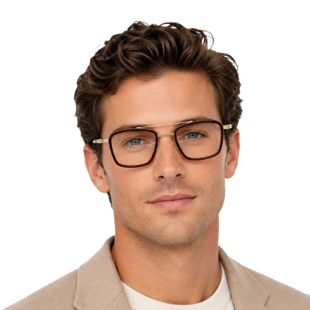 OS Slomga 31002 – Square Double Bridge Eyeglasses | Prescription Frames-zoom-7