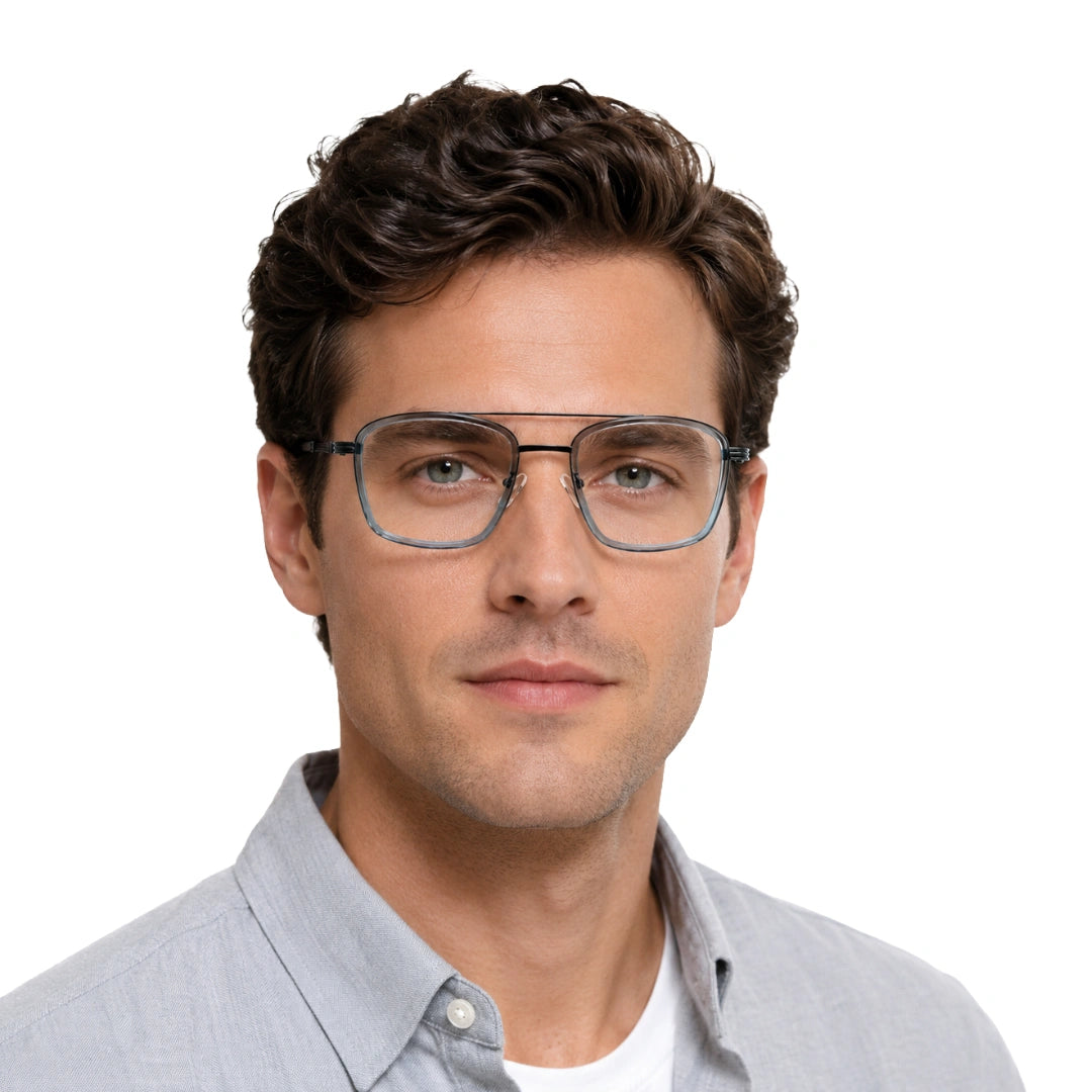 OS Slomga 31002 – Square Double Bridge Eyeglasses | Prescription Frames-16