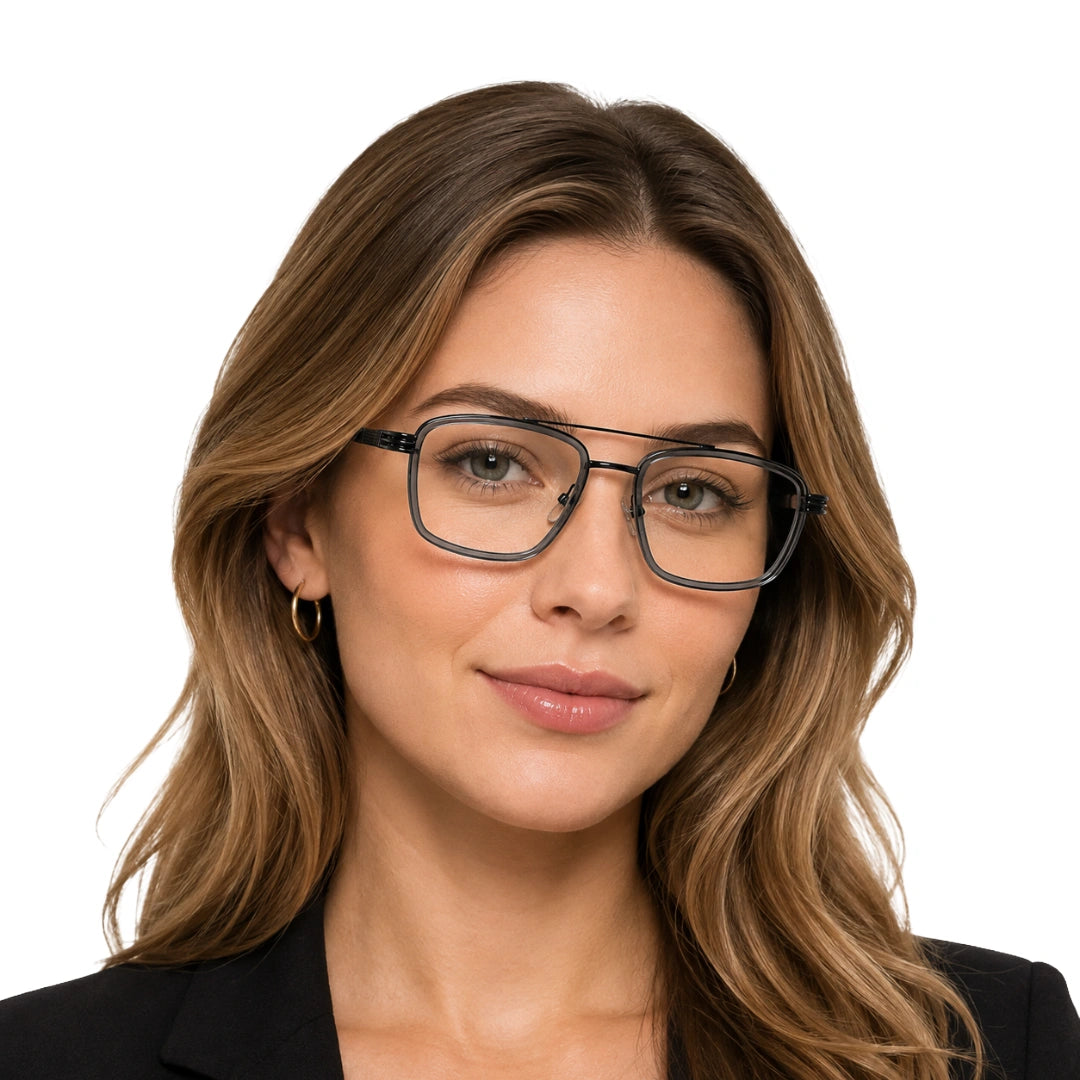 OS Slomga 31002 – Square Double Bridge Eyeglasses | Prescription Frames-zoom-24