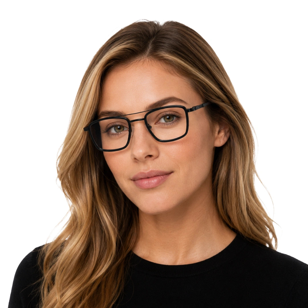 OS Slomga 31002 – Square Double Bridge Eyeglasses | Prescription Frames-51