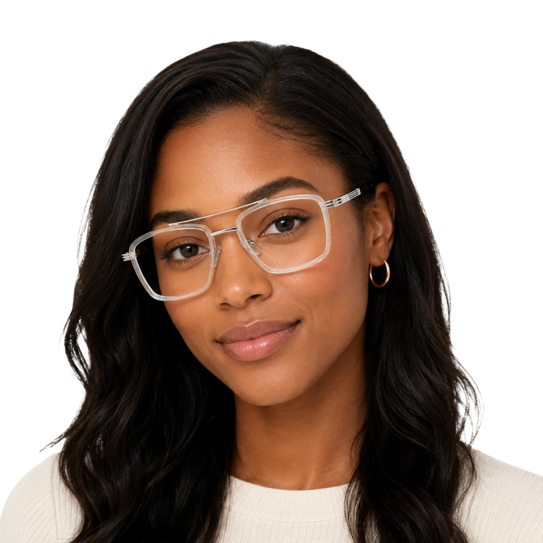 OS Slomga 31002 – Square Double Bridge Eyeglasses | Prescription Frames-35