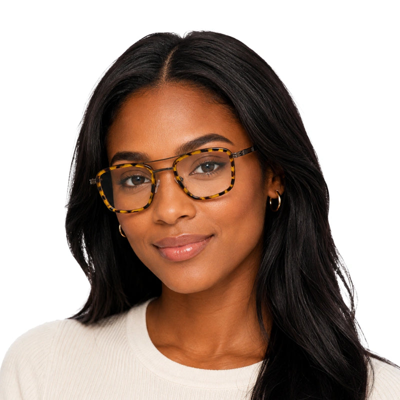 OS Slomga 31002 – Square Double Bridge Eyeglasses | Prescription Frames-zoom-
