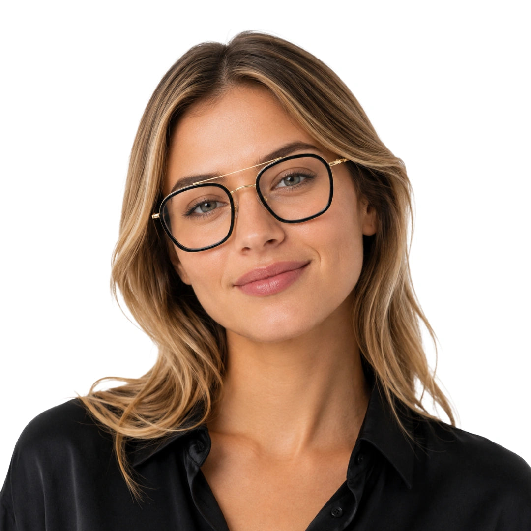 OS Slomga 31003 Geometric Double Bridge Eyeglasses | Prescription Frames-87