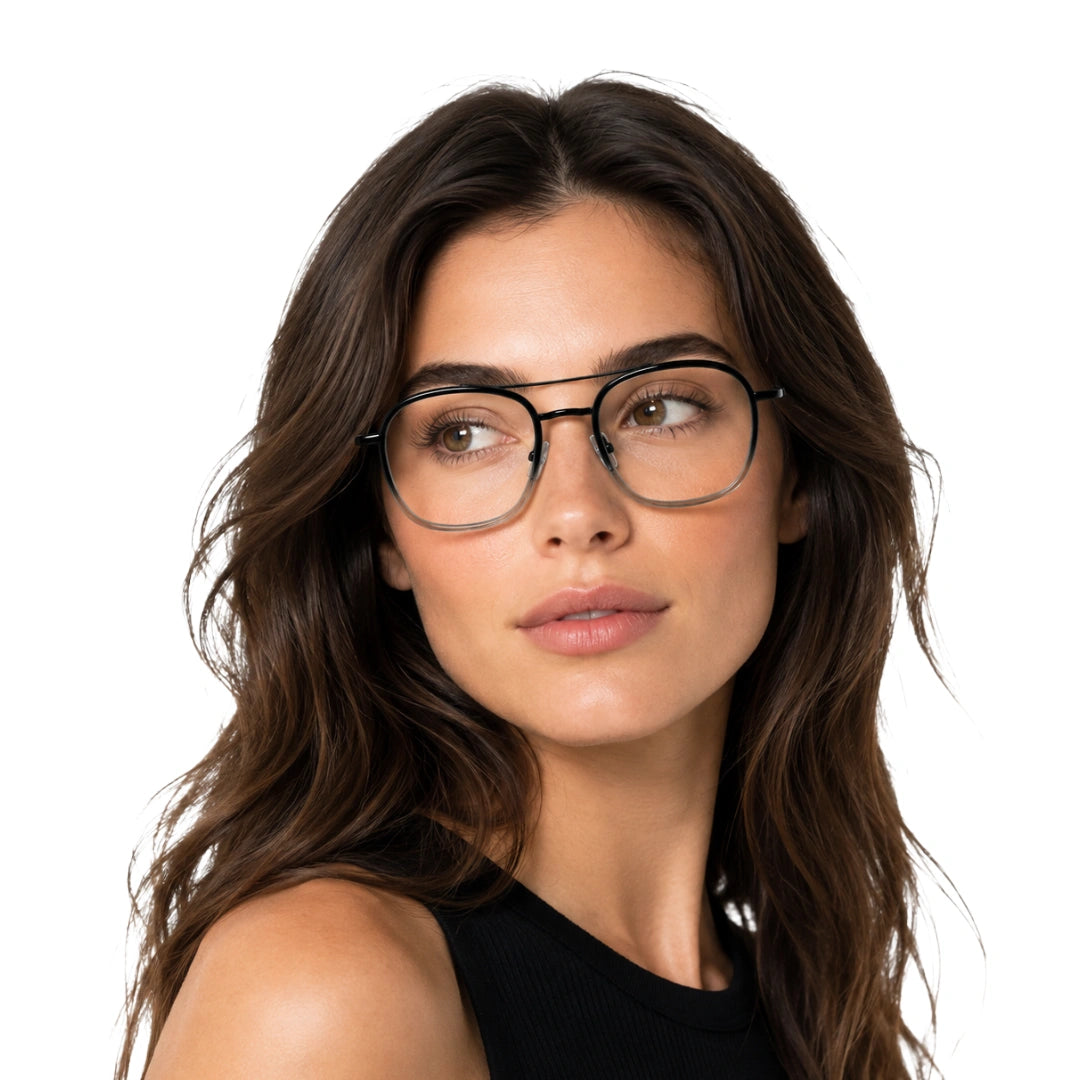 OS Slomga 31003 Geometric Double Bridge Eyeglasses | Prescription Frames-105