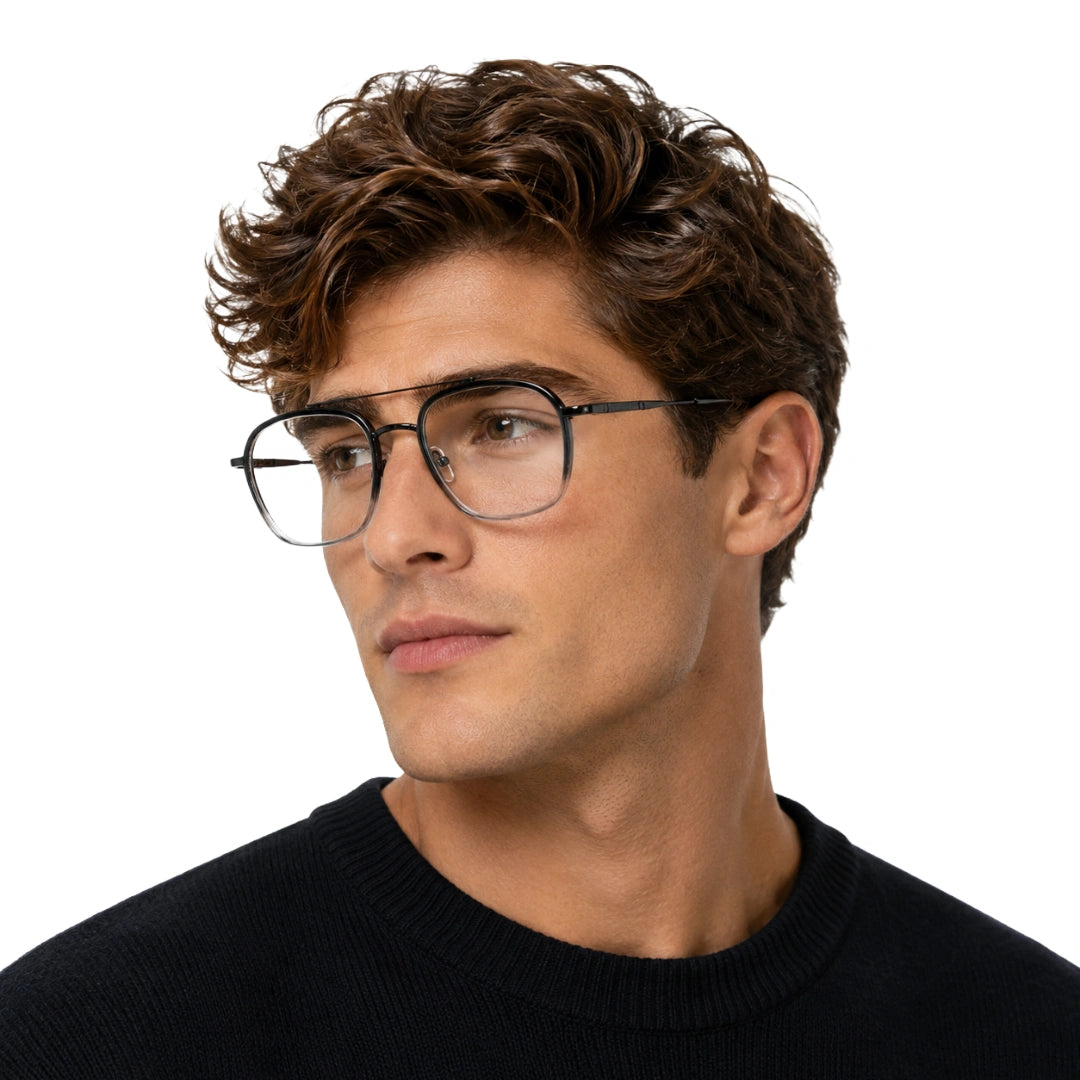 OS Slomga 31003 Geometric Double Bridge Eyeglasses | Prescription Frames-zoom-106