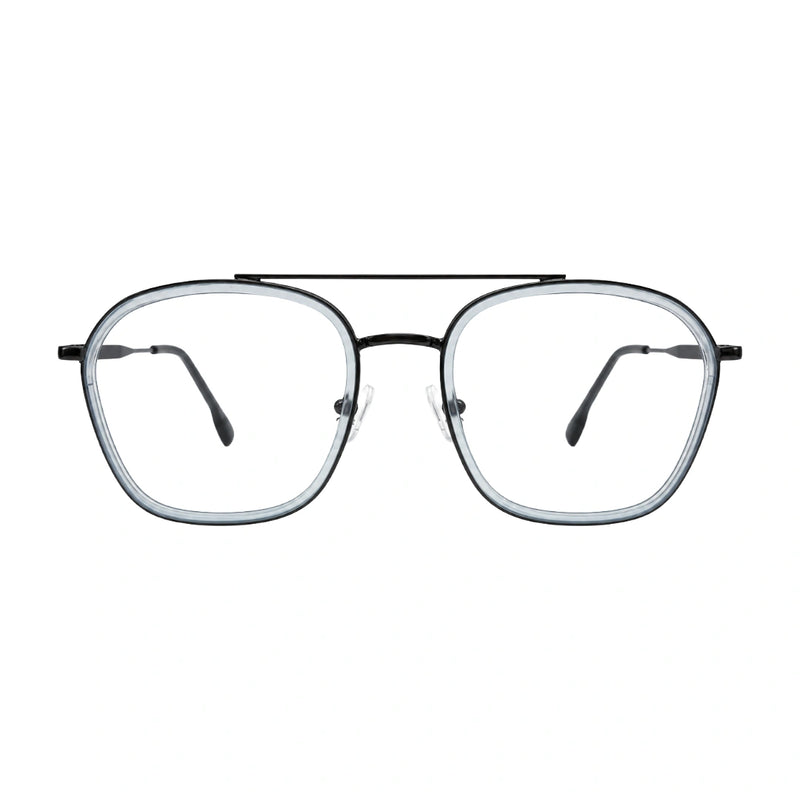OS Slomga 31003 Geometric Double Bridge Eyeglasses | Prescription Frames-zoom-