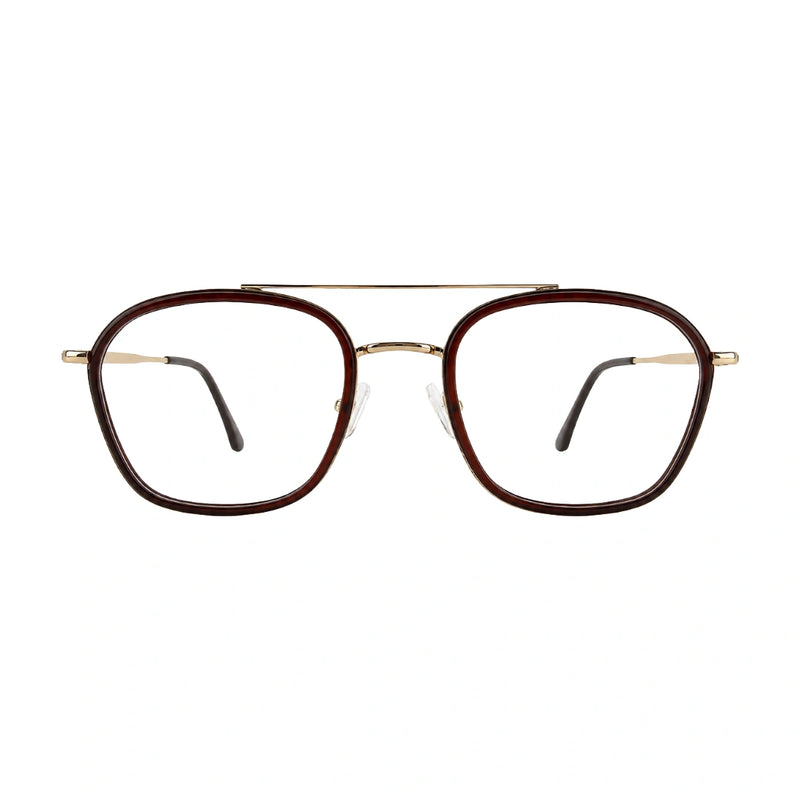 OS Slomga 31003 Geometric Double Bridge Eyeglasses | Prescription Frames-zoom-