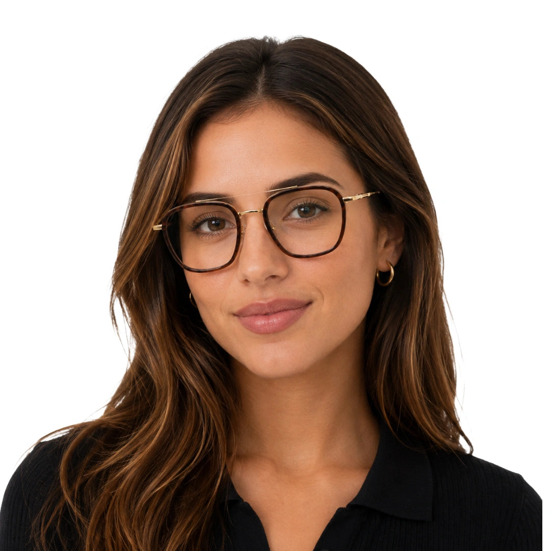 OS Slomga 31003 Geometric Double Bridge Eyeglasses | Prescription Frames-6