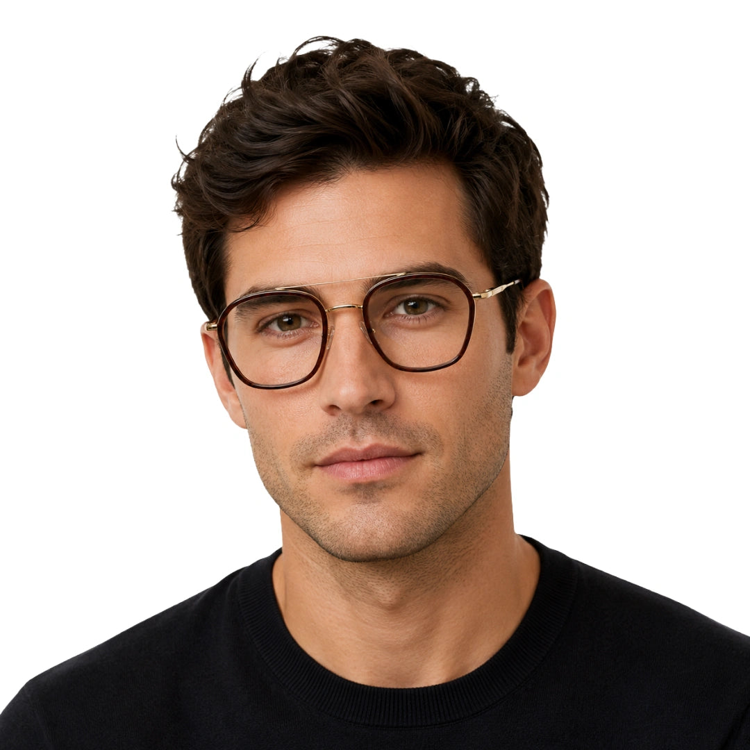 OS Slomga 31003 Geometric Double Bridge Eyeglasses | Prescription Frames-7