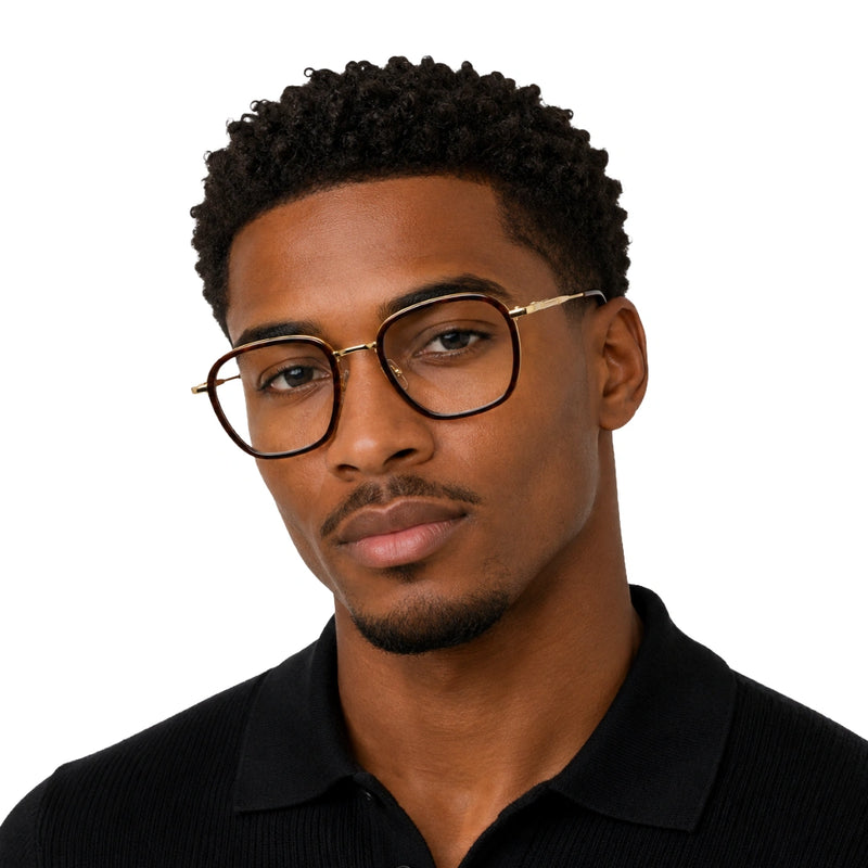 OS Slomga 31003 Geometric Double Bridge Eyeglasses | Prescription Frames-zoom-