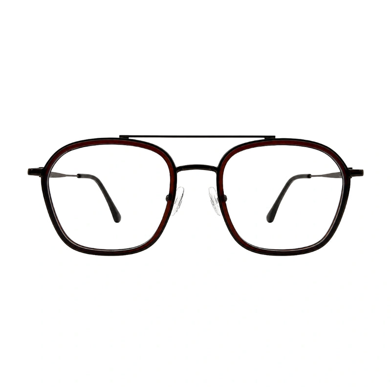 OS Slomga 31003 Geometric Double Bridge Eyeglasses | Prescription Frames-zoom-