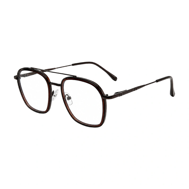 OS Slomga 31003 Geometric Double Bridge Eyeglasses | Prescription Frames-zoom-