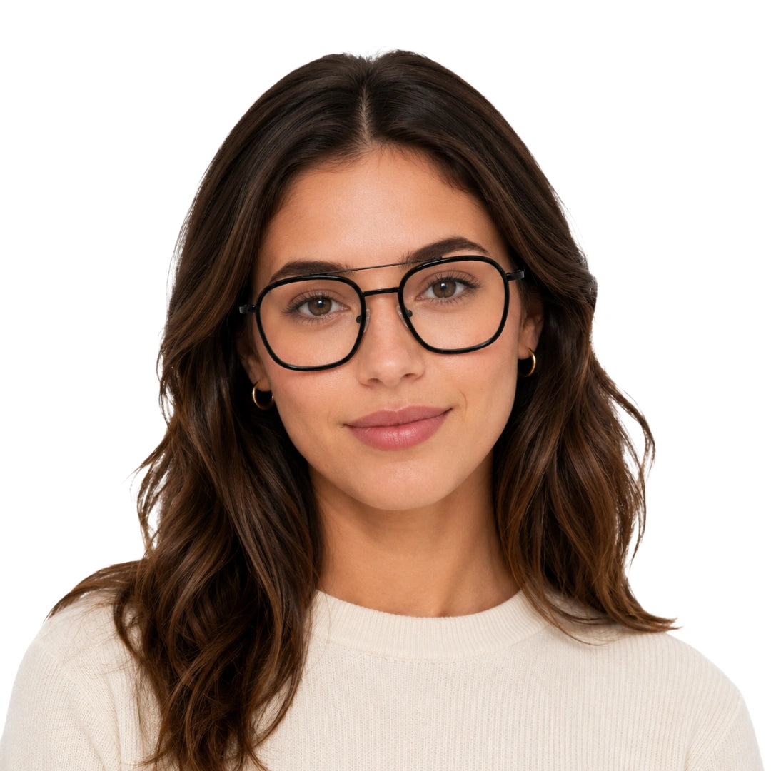 OS Slomga 31003 Geometric Double Bridge Eyeglasses | Prescription Frames-44