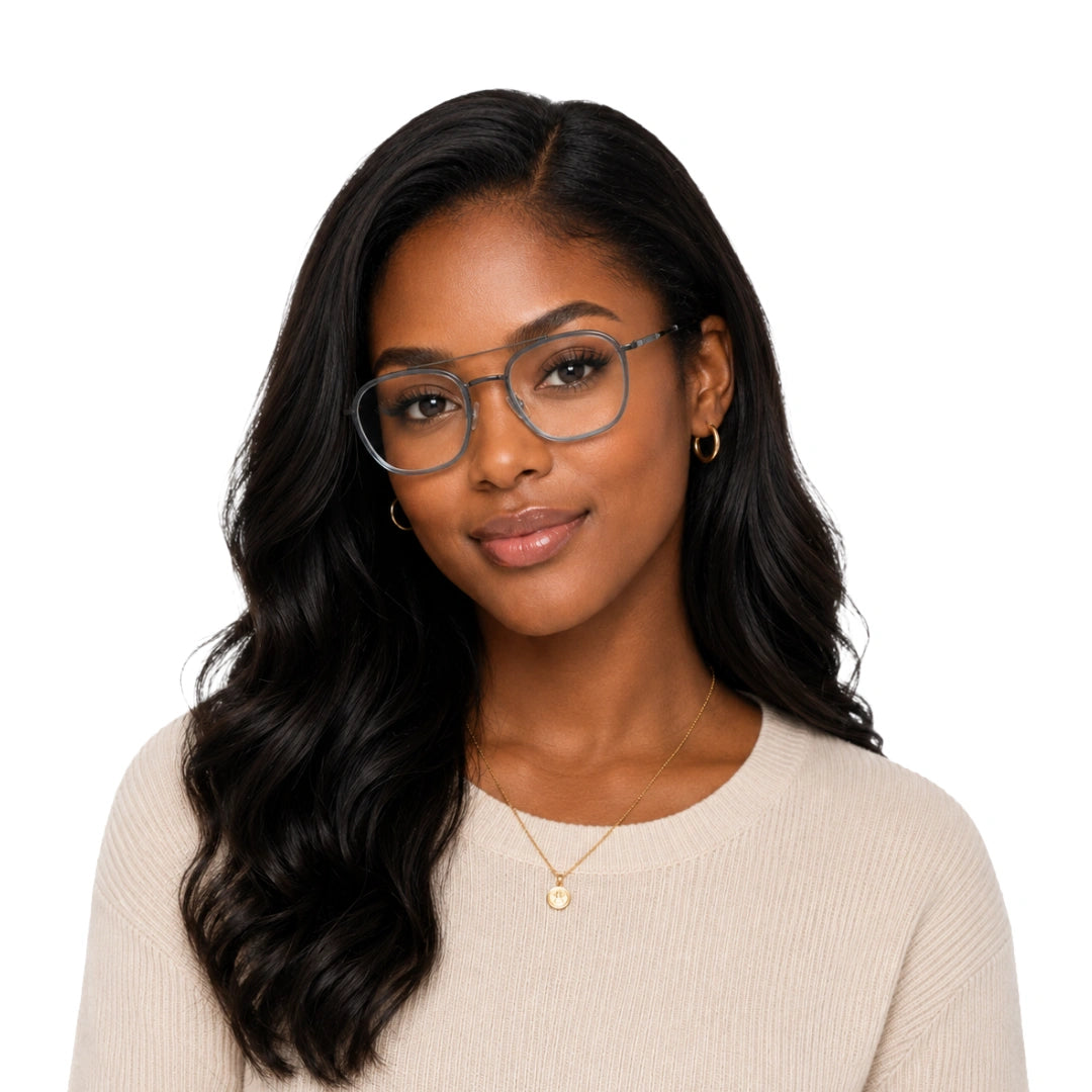 OS Slomga 31003 Geometric Double Bridge Eyeglasses | Prescription Frames-17