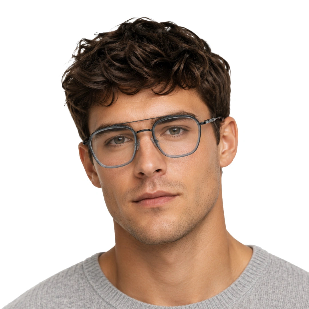 OS Slomga 31003 Geometric Double Bridge Eyeglasses | Prescription Frames-zoom-16