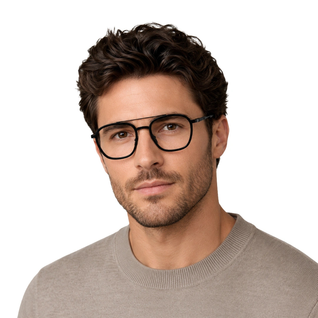 OS Slomga 31003 Geometric Double Bridge Eyeglasses | Prescription Frames-52