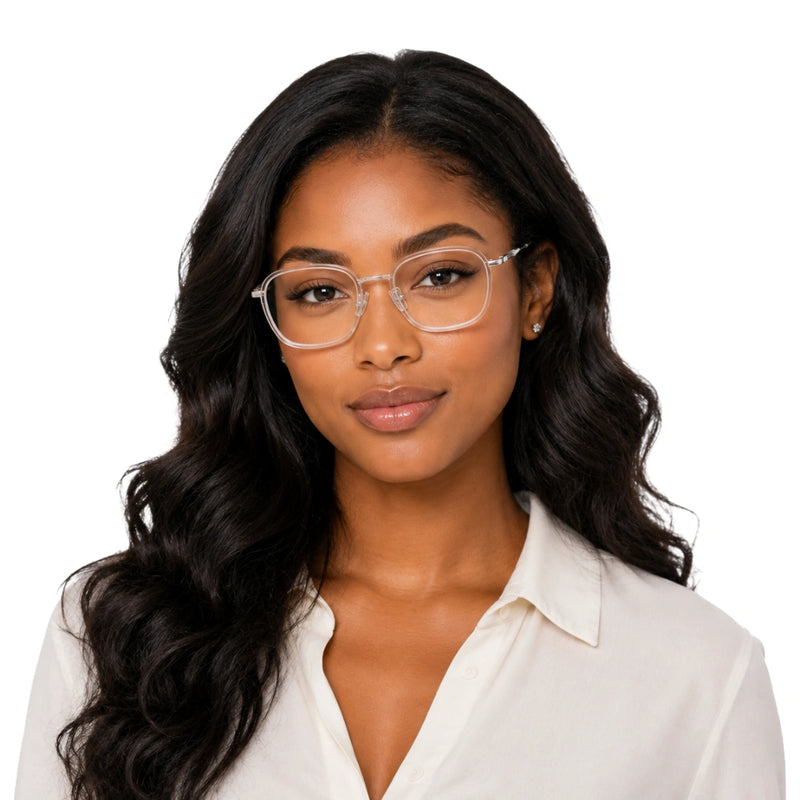 OS Slomga 31003 Geometric Double Bridge Eyeglasses | Prescription Frames-zoom-