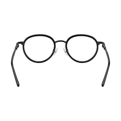 OS Slomga 31006 dual-material round prescription frame in black, rear view
